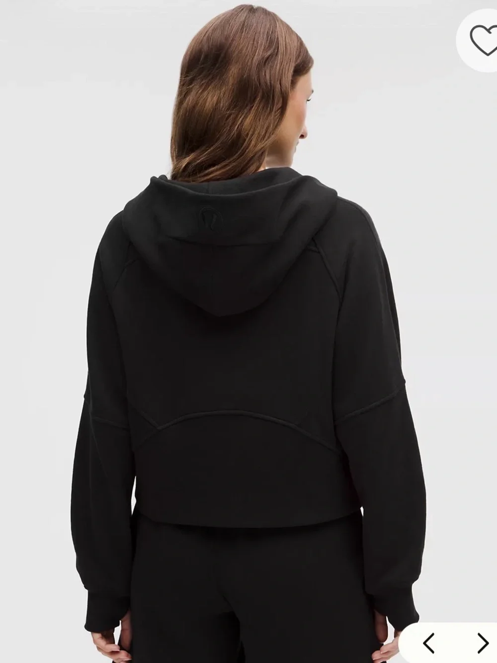 Lululemon Scuba Oversized Full Zip Hoodie Black M/L Light Cotton Fleece